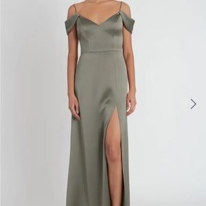 Jenny Yoo Priyanka Bridesmaid Dress in Moss